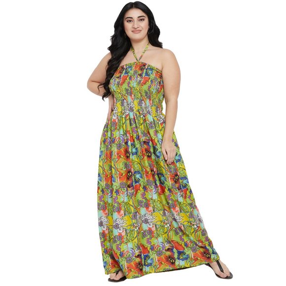 Gypsie Blu Dresses & Skirts - Floral Print Multicolor Polyester Tube Dress for Women